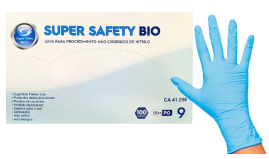 Luva nitrilica safebio CA41296 caixa com 100 unidades  - Super safety